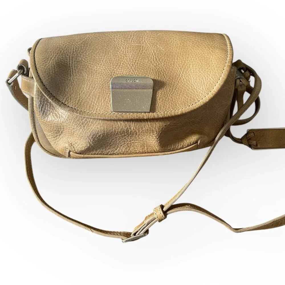 Joy Gryson Juliana Tan Leather Crossbody Bag